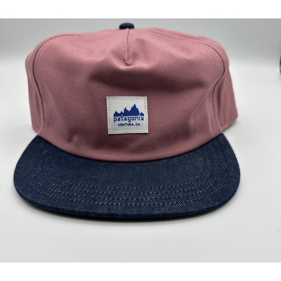 Patagonia Other - Patagonia Cap Hat Snapback Mens Range Flat Bill Cotton Canvas Denim Mauve Work